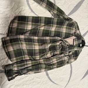 Columbia Green and Gray Plaid Shirt
